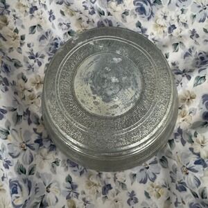 Vintage 1800s Pocket Match Safe Box Brass Bottom Glass Top Footed Antique